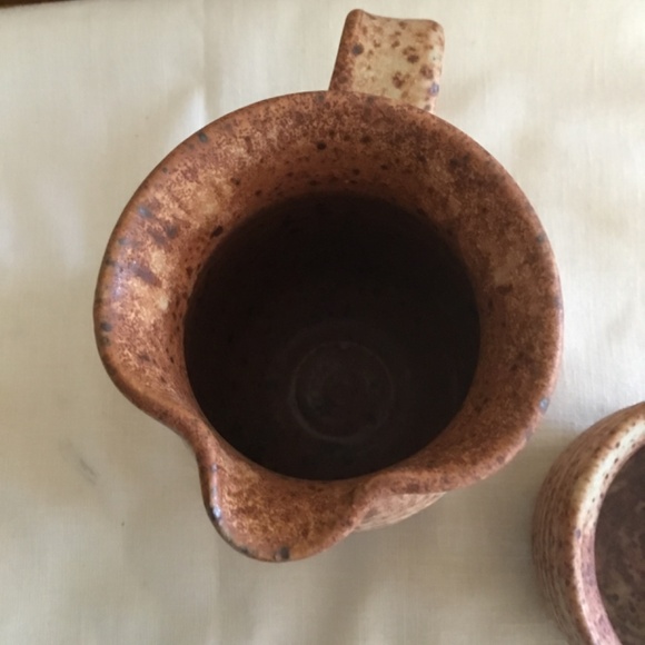 Pottery Cream and Sugar Set - Picture 5 of 6